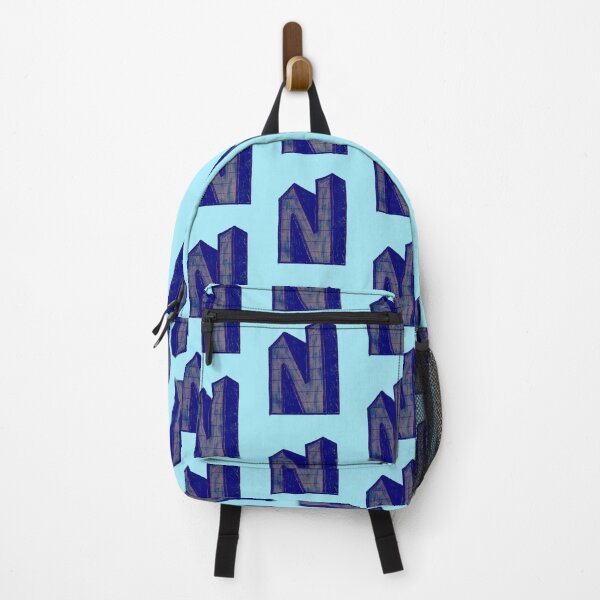 Item preview, Blue Letter N Illustration designed and sold by Dew Drop Designs.