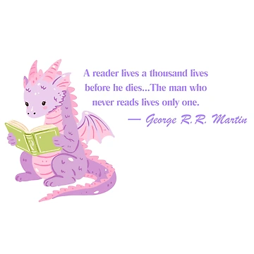 Artwork thumbnail, George R.R. Martin Book Lover Quote by AnimaliaStar