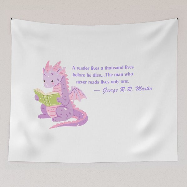 Item preview, George R.R. Martin Book Lover Quote  designed and sold by AnimaliaStar.