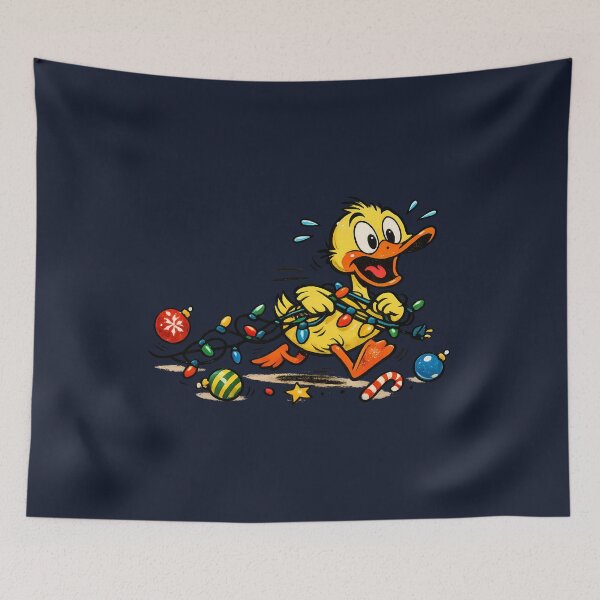 Item preview, Christmas Humor Chaotic Duck Garland Funny Vintage Gift designed and sold by Artycom.