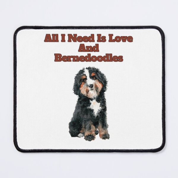 Item preview, All I Need Is Love And Bernedoodles Watercolor Art designed and sold by NatureUnleashed.