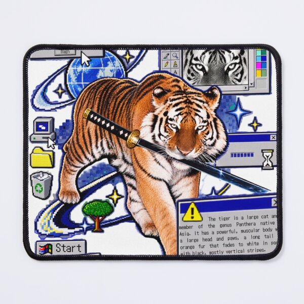 Item preview, Cyber Tiger Retro Computer | Y2K | designed and sold by nishanttambadi.