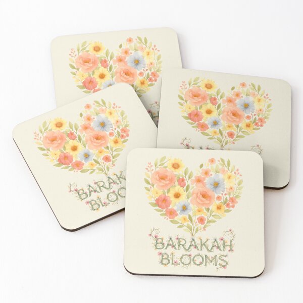 Item preview, Barakah Blooms – Floral Heart Islamic Botanical Art designed and sold by D-Islamic.