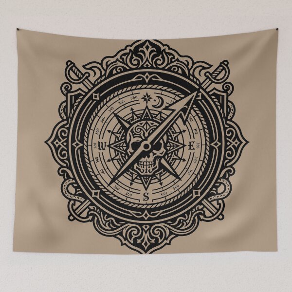 Item preview, Vintage Nautical Pirate Compass designed and sold by KeremYurtseven.