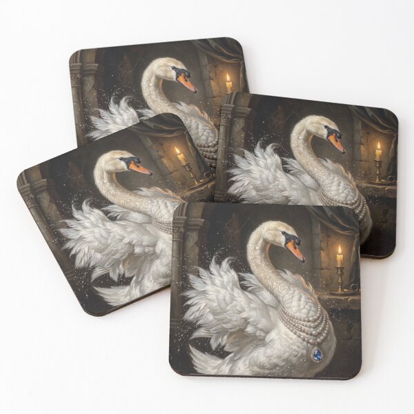 Item preview, Royal Swan Sapphire Pearl Necklace designed and sold by The Real Beast Art.