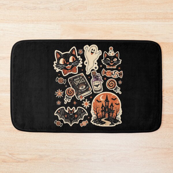 Item preview, Cute Halloween Black Cat Ghost Witch Spell Book Spooky Collage Design designed and sold by TadeoNivar.