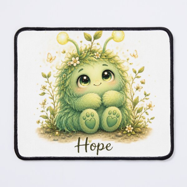 Item preview, Cute Green Hope Monster Keep Growing Artwork designed and sold by MIArt Studio.