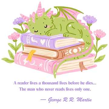 Artwork thumbnail, George R.R. Martin Book Lover Quote  by AnimaliaStar
