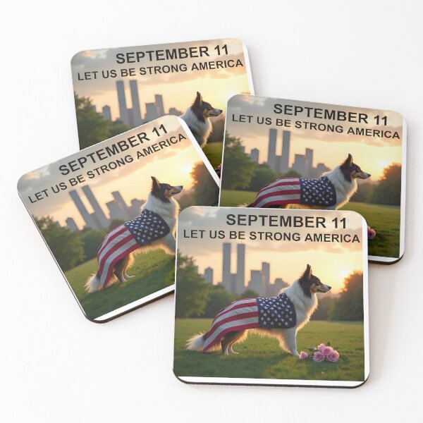 Item preview, SEPTEMBER 11 PATRIOTIC DOG LET US BE STRONG AMERICA designed and sold by PawsStudioAU.