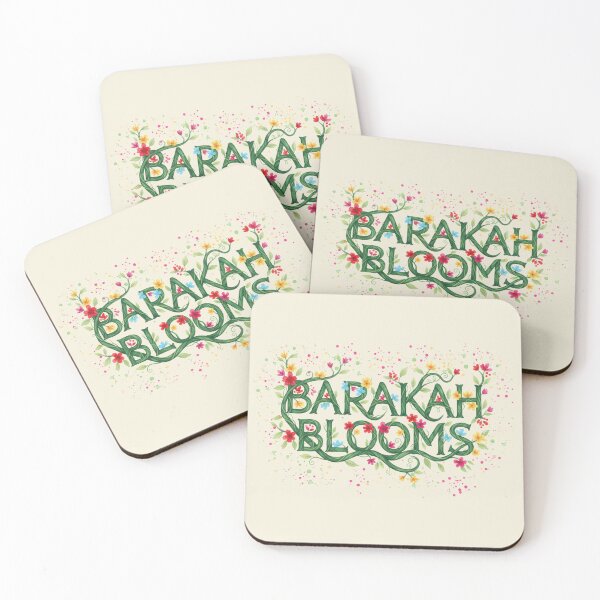 Item preview, Barakah Blooms - Floral Lettering Botanical Blessings Art designed and sold by D-Islamic.
