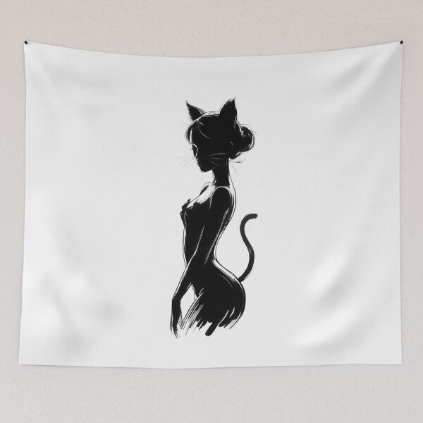 Item preview, Lady Cat — Monochrome Minimalism designed and sold by ErgTime.