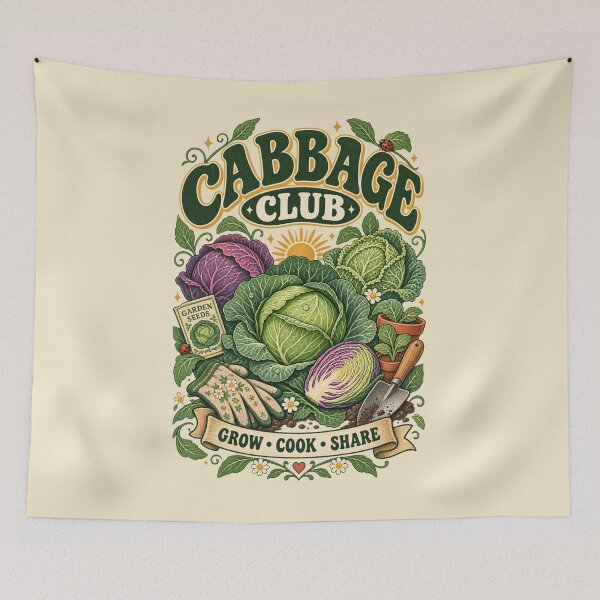 Item preview, Vintage Cabbage Garden Club designed and sold by Pick&Grin.