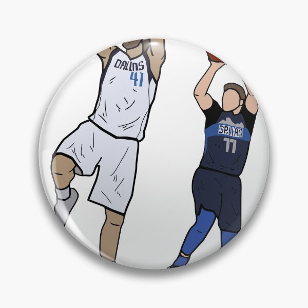 Artikelvorschau, Dirk Nowitzki X Luka Doncic Signature One Leg Fadeaway Dallas Mavericks entworfen und verkauft von bzaqet.