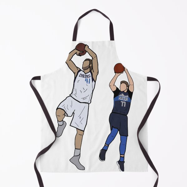 Item preview, Dirk Nowitzki X Luka Doncic Signature One Leg Fadeaway Dallas Mavericks designed and sold by bzaqet.