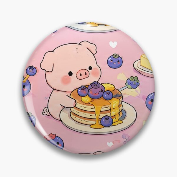 Item preview, Piggy Blueberry Pancake Pattern designed and sold by Soft Berry Studio.