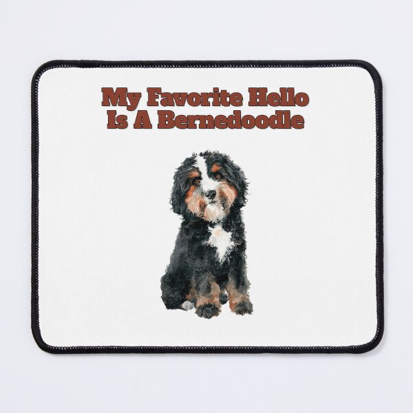 Item preview, My Favorite Hello Is A Bernedoodle Watercolor Design designed and sold by NatureUnleashed.