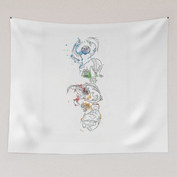 Item preview, Avatar The Last Airbender Four Elements Dragon Bison designed and sold by Manga Mouth Piece .