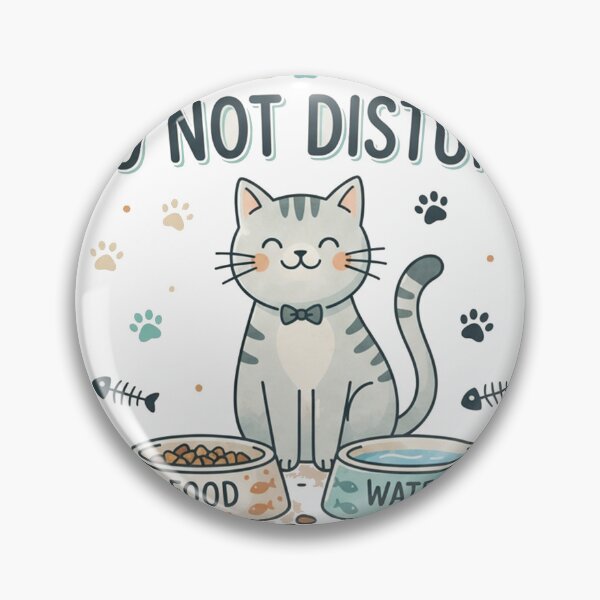 Item preview, Cute Cat Feeding Station: The Chef Is Sleeping Do Not Disturb designed and sold by yassinecavali.