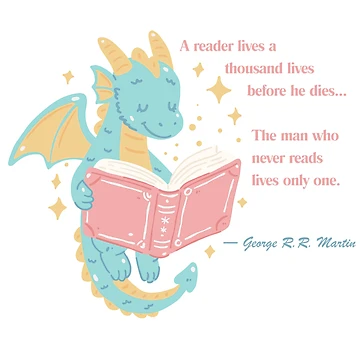 Artwork thumbnail, George R.R. Martin Book Lover Quote  by AnimaliaStar