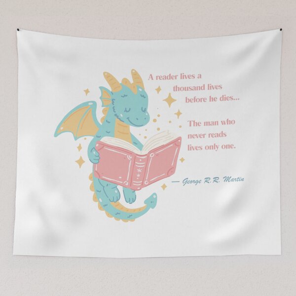 Item preview, George R.R. Martin Book Lover Quote  designed and sold by AnimaliaStar.