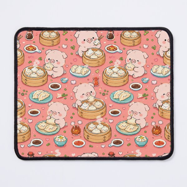 Item preview, Piggy Dumpling Party Pattern designed and sold by Soft Berry Studio.