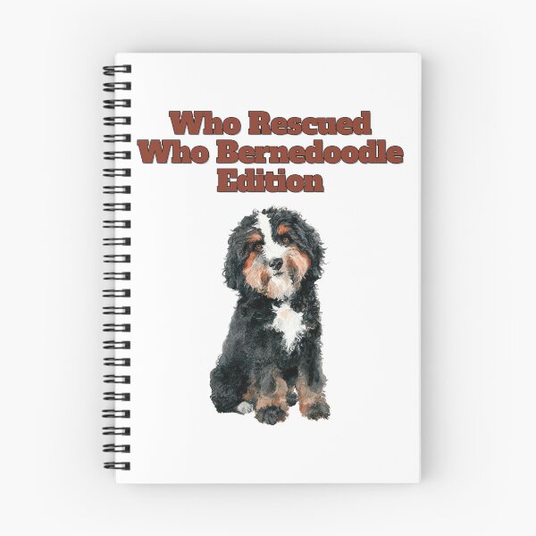 Item preview, Who Rescued Who Bernedoodle Edition Watercolor Art designed and sold by NatureUnleashed.
