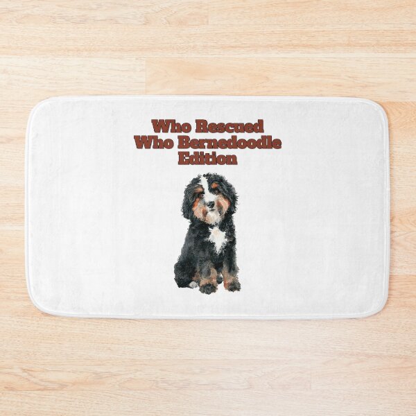 Item preview, Who Rescued Who Bernedoodle Edition Watercolor Art designed and sold by NatureUnleashed.