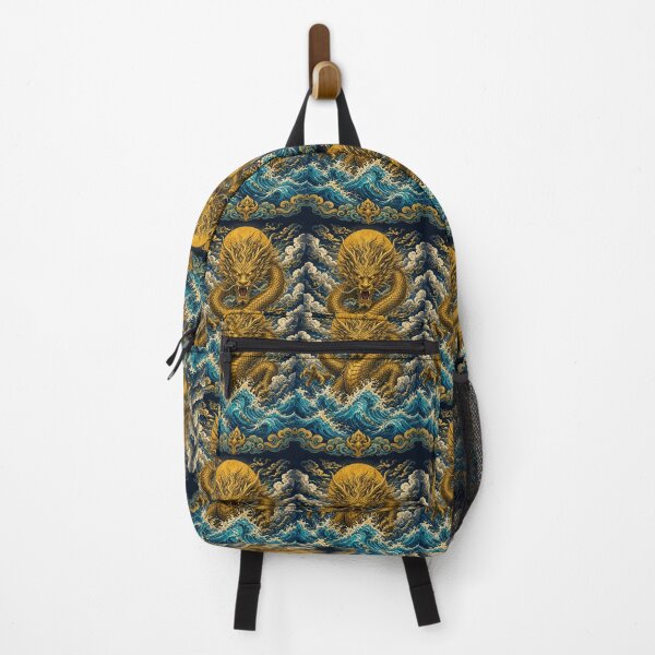 Item preview, Golden Dragon Stormy Ocean Waves designed and sold by Meemana.