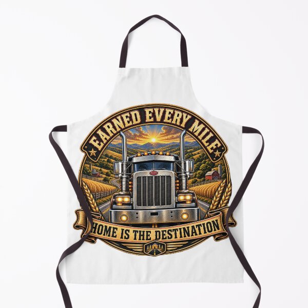 Item preview, Earned Every Mile – Home Is The Destination | Long Haul Trucker designed and sold by Haque Designs.