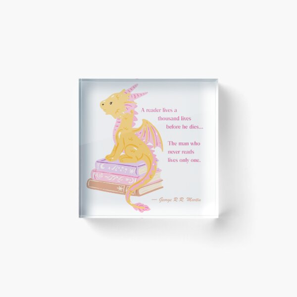 Item preview, George R.R. Martin Book Lover Quote  designed and sold by AnimaliaStar.