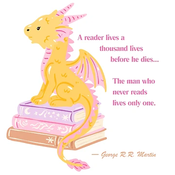 Artwork thumbnail, George R.R. Martin Book Lover Quote by AnimaliaStar