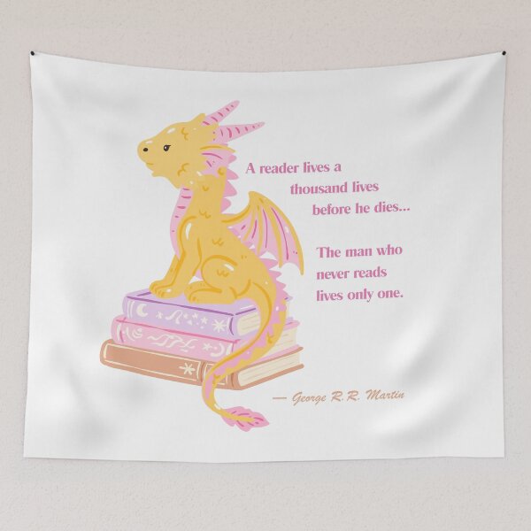 Item preview, George R.R. Martin Book Lover Quote  designed and sold by AnimaliaStar.