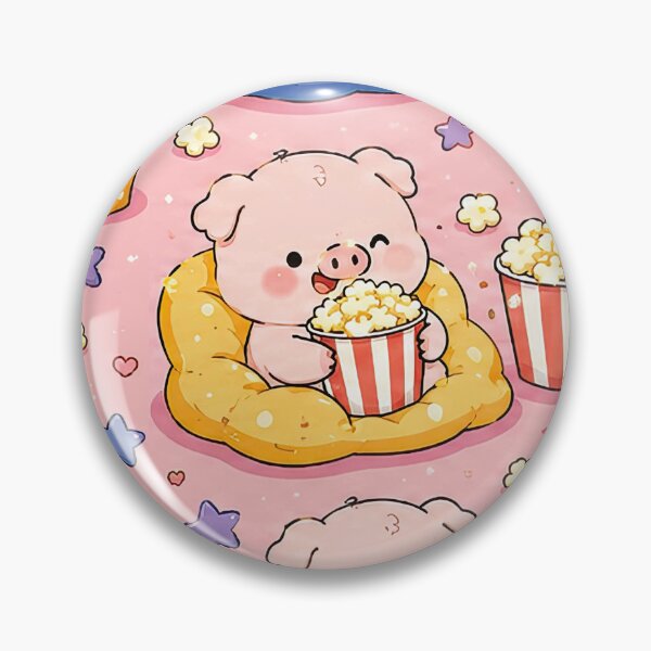 Item preview, Piggy Popcorn Movie Night Pattern designed and sold by Soft Berry Studio.