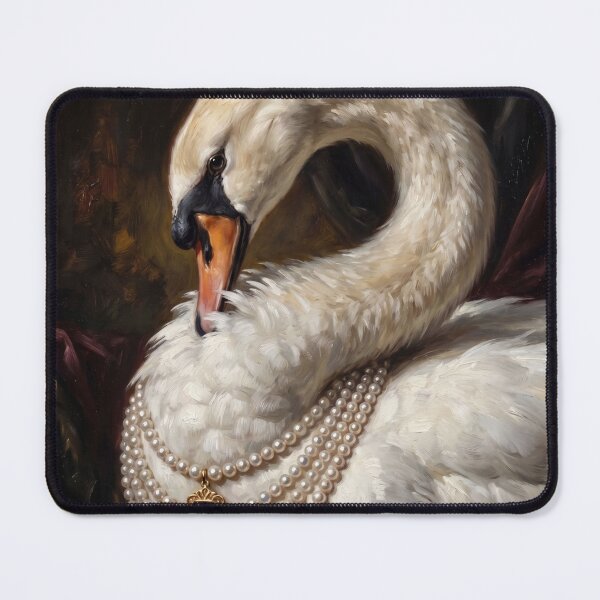 Item preview, Royal Swan Ruby Pearl Necklace designed and sold by The Real Beast Art.