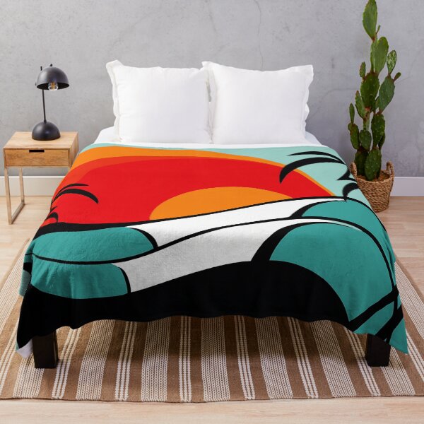 Item preview, Tropical Sunset with Layered Colorful Palm Silhouettes" designed and sold by Johnnies.