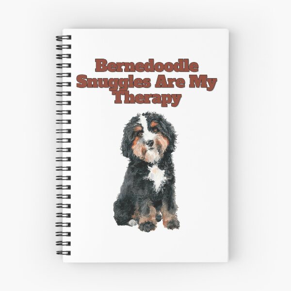 Item preview, Bernedoodle Snuggles Are My Therapy Watercolor Design designed and sold by NatureUnleashed.