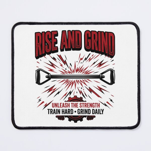 Item preview, Rise And Grind Resistance Band Gym Fitness designed and sold by StickVerse by Owais.