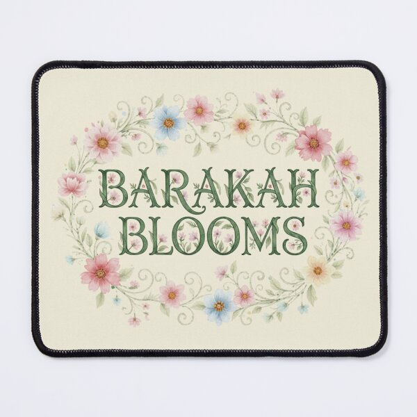 Item preview, Barakah Blooms - Floral Wreath Elegant Botanical Blessings Art designed and sold by D-Islamic.