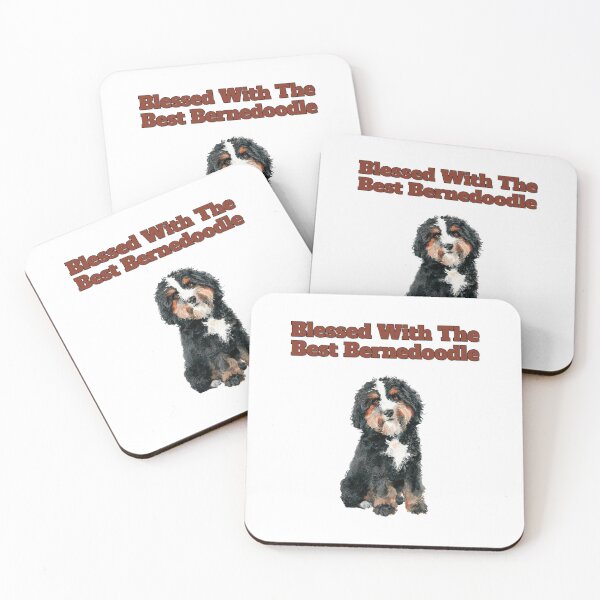 Item preview, Forever Blessed With The Best Bernedoodle Watercolor Art designed and sold by NatureUnleashed.