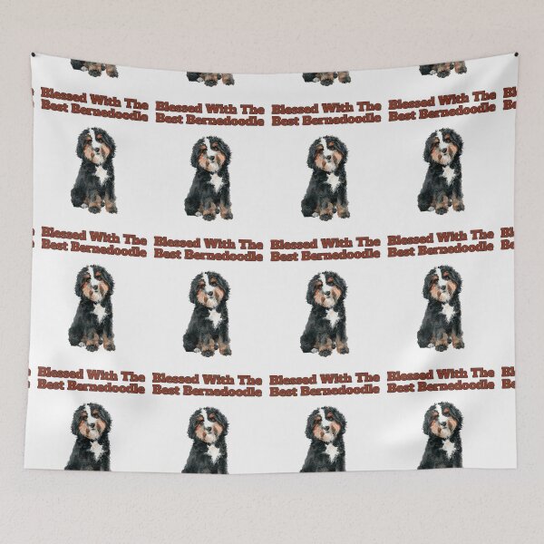 Item preview, Forever Blessed With The Best Bernedoodle Watercolor Art designed and sold by NatureUnleashed.