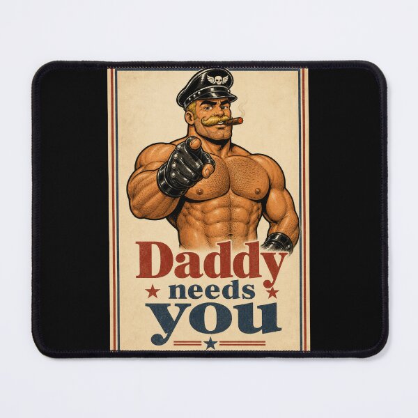 Item preview, Daddy Needs You Vintage Leather Daddy Bear designed and sold by BearLoveDesign.
