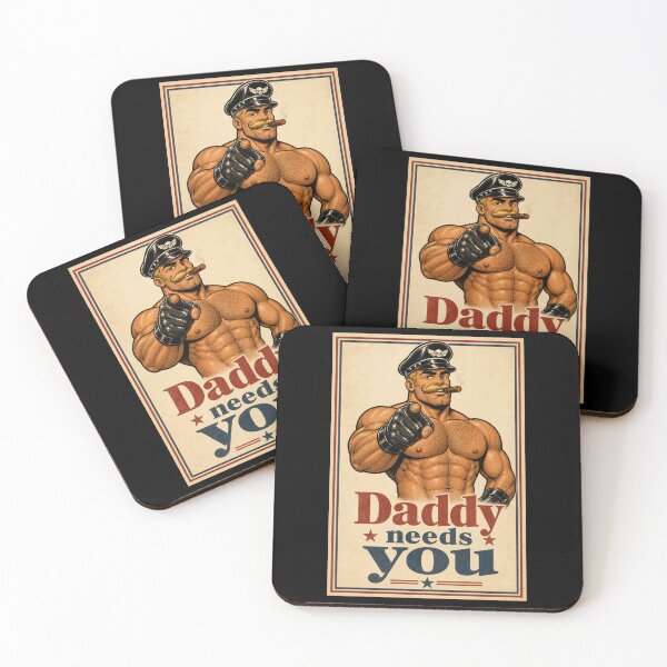 Item preview, Daddy Needs You Vintage Leather Daddy Bear designed and sold by BearLoveDesign.