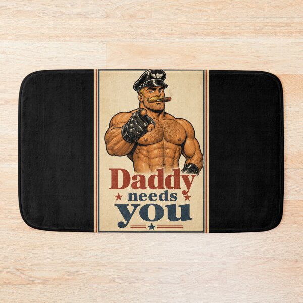 Item preview, Daddy Needs You Vintage Leather Daddy Bear designed and sold by BearLoveDesign.