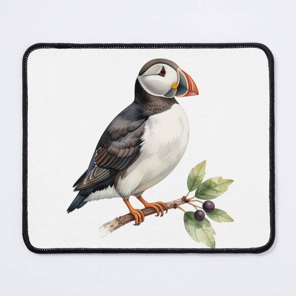 Item preview, Puffin Watercolor Illustration | Charming Puffin Bird Nature Artwork designed and sold by Rood Art Studio.