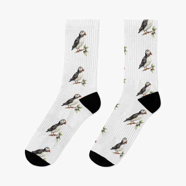 Item preview, Puffin Watercolor Illustration | Charming Puffin Bird Nature Artwork designed and sold by Rood Art Studio.