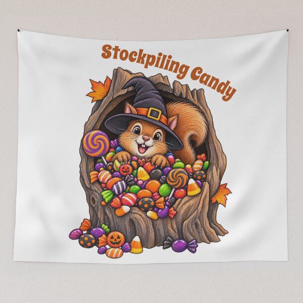 Item preview, Stockpiling Candy – Squirrel Halloween Candy Design designed and sold by Buli89.