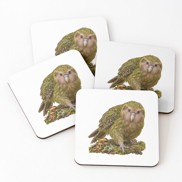 Item preview, Kakapo Goblincore Moss Forest Bird Art Print designed and sold by Helt-enkelt.