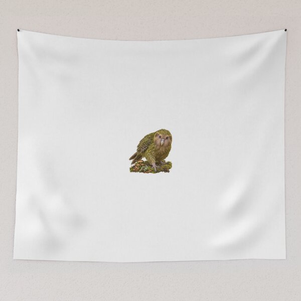 Item preview, Kakapo Goblincore Moss Forest Bird Art Print designed and sold by Helt-enkelt.