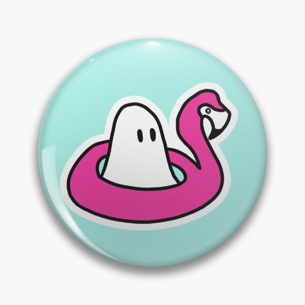 Item preview, Ghost on Flamingo Floaty designed and sold by Cute-Chaotic-Co.