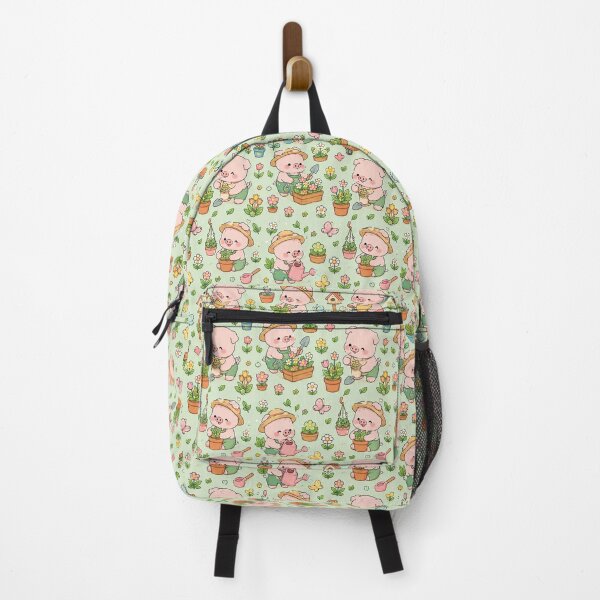 Item preview, Piggy Flower Garden Pattern designed and sold by Soft Berry Studio.